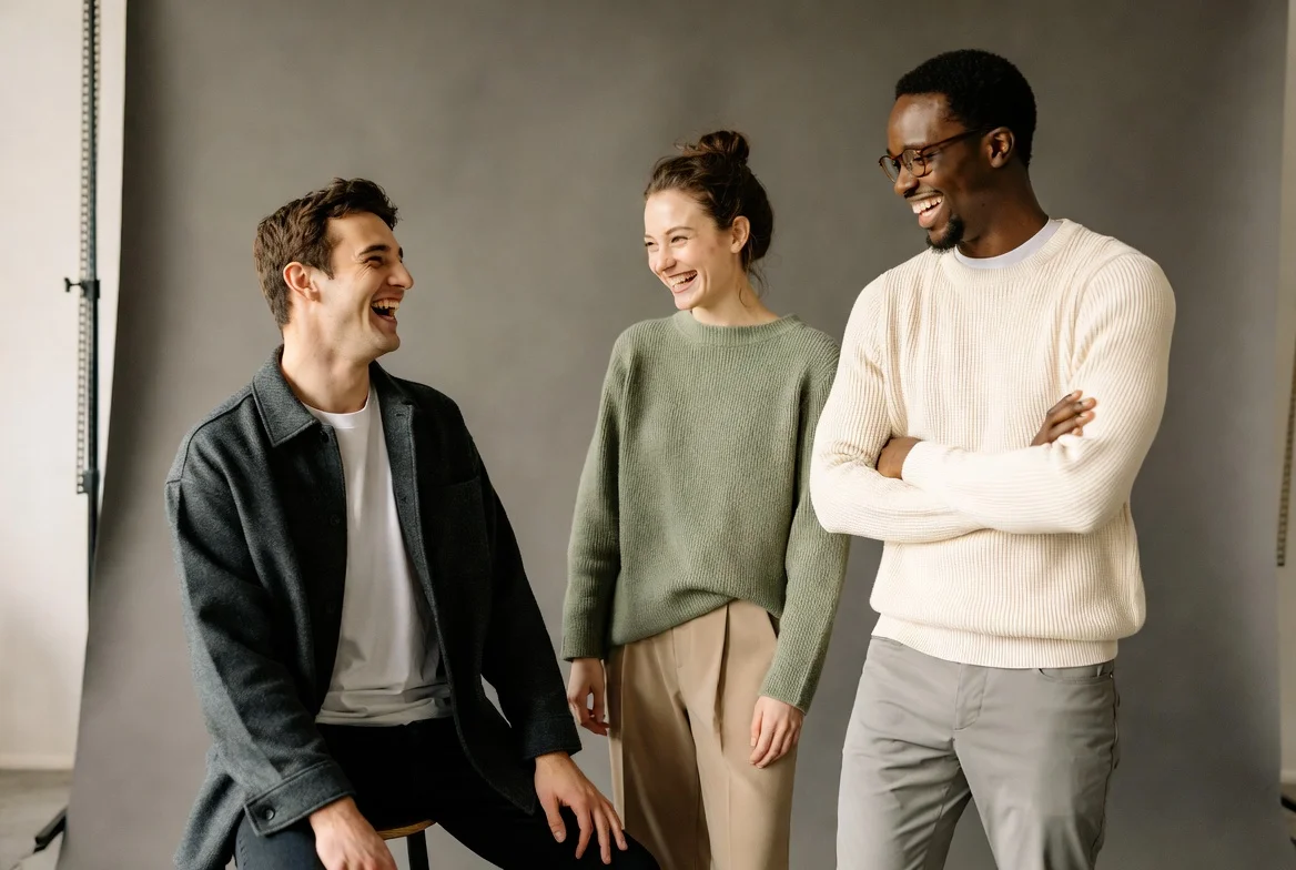 Primeloop team laughing during a working session